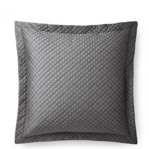 RALPH LAUREN $185 100% Organic Cotton RL Quilted Sateen Argyle European sham